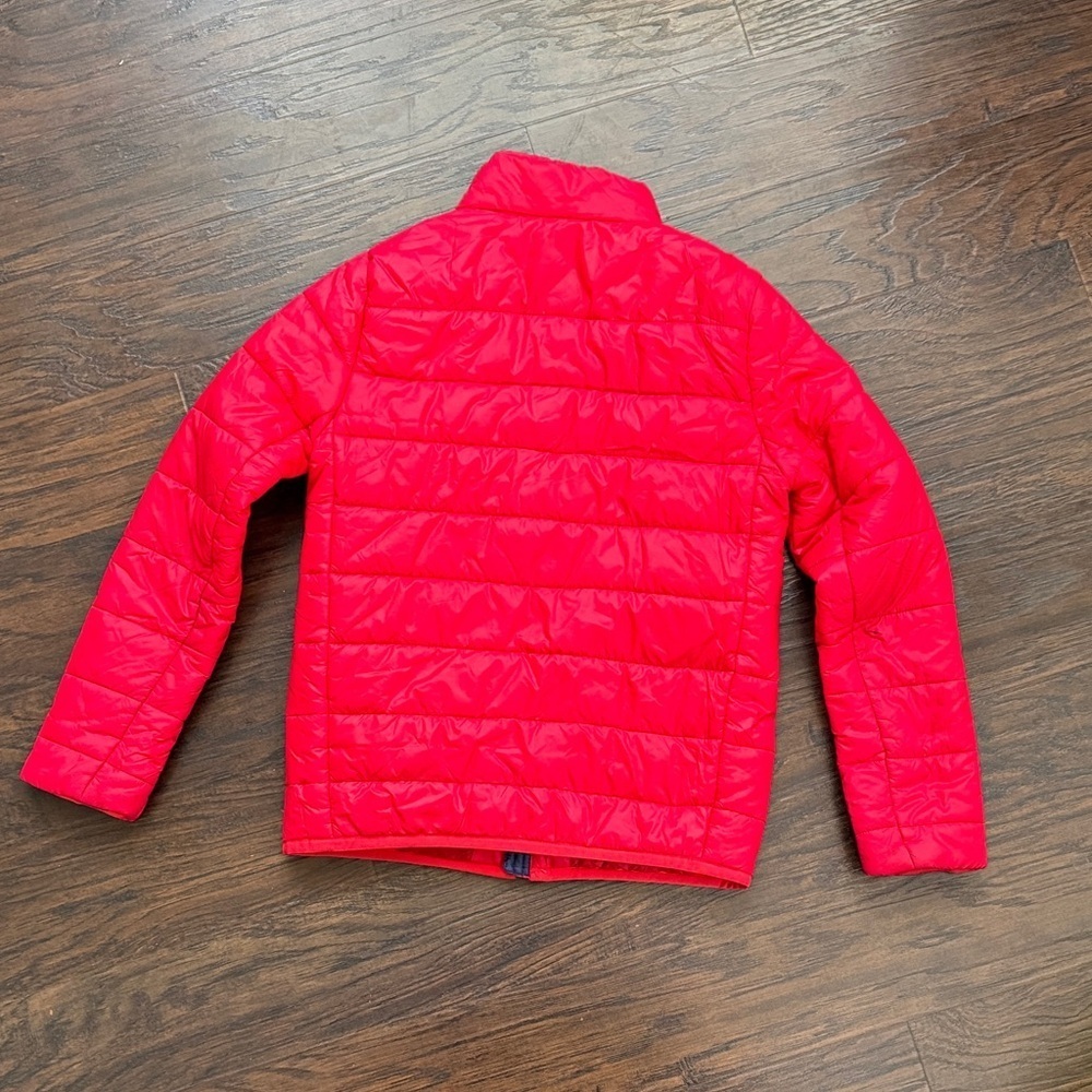 Vineyard Vines Kids Bright Red Puffer Jacket with Blue Accents - Picture 4 of 9